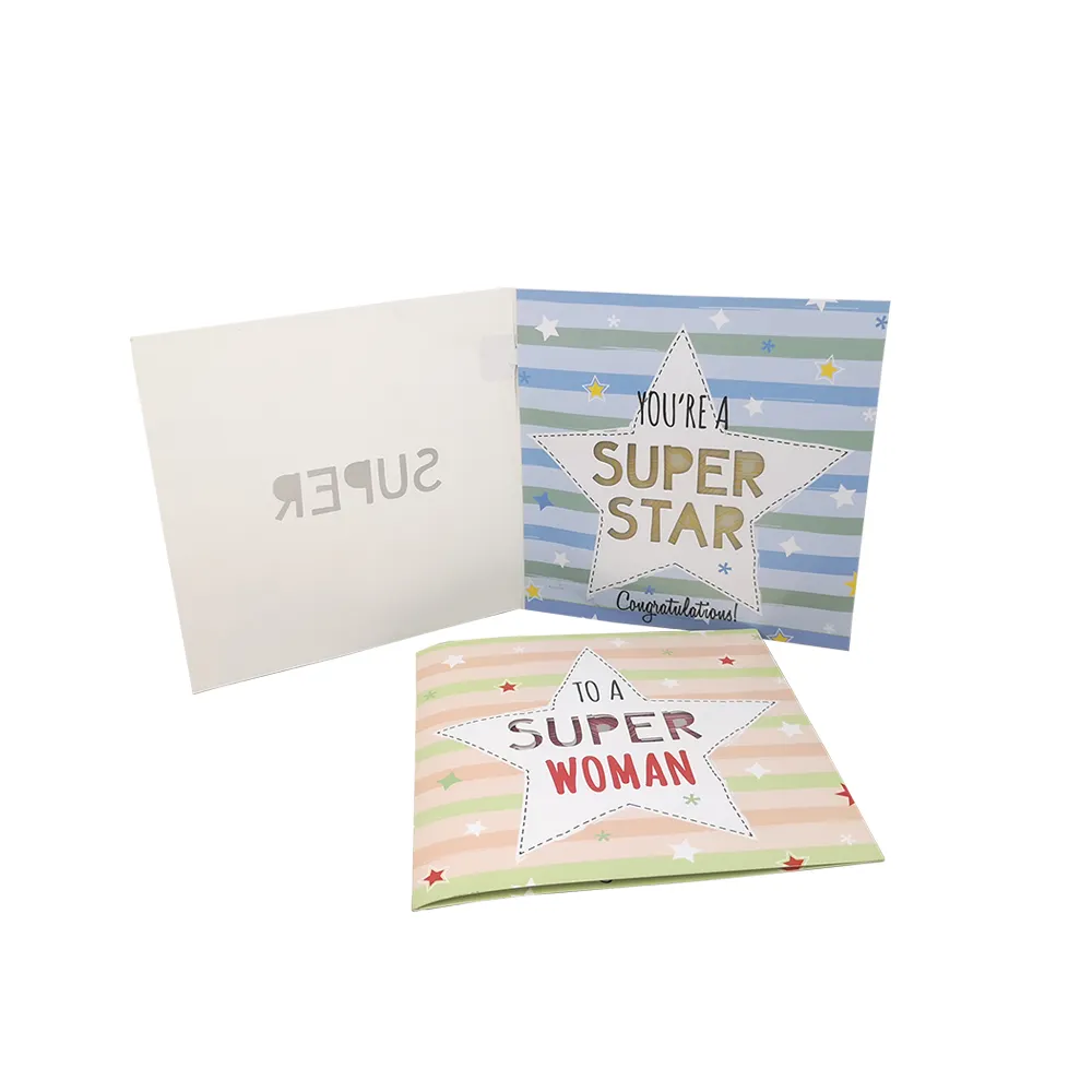 Custom High Quality 3d Greeting Card Recordable Sound Chip Wedding Invitations Birthday Cards