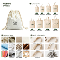 Sac à cordon en toile OEM ODM, plusieurs tailles, sac de rangement en tissu personnalisé pour cadeau promotionnel
