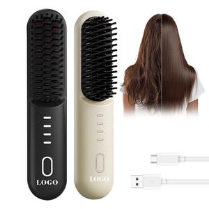 0728 Anti-scald Travel Thermal <b>Brush</b> 4-level Adjustment <b>Smoothing</b> 4000mah Best Straightener for Daily Use - Product Image 3