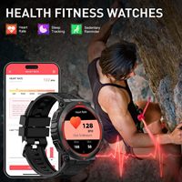 Reloj Inteligente Deportivo KT75 para Exteriores, Resistente al Agua 3ATM, para Buceo y Pesca, con Linterna, Monitoreo de Salud, Bluetooth, Llamadas