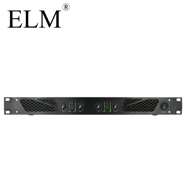 4-channel 1U Size Class D Audio Professional Power Amplifier for Stage Use Metal Construction Sound AR1450 500Wx2