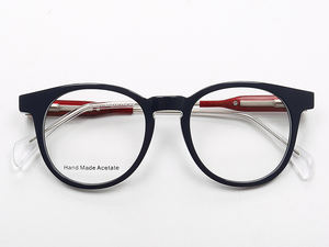 Montures de lunettes à rayures zébrées blanches en gros K9221 Acétate de haute qualité unisexe rond <span class=keywords><strong>noir</strong></span> pour lunettes de lecture - Product Image 3
