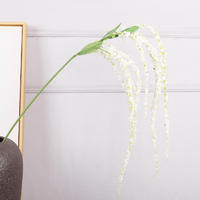Vente en gros de 5 couleurs de feuillage artificiel en mousse d'amarante, verdure suspendue, 8 branches pour arrangement floral de mariage