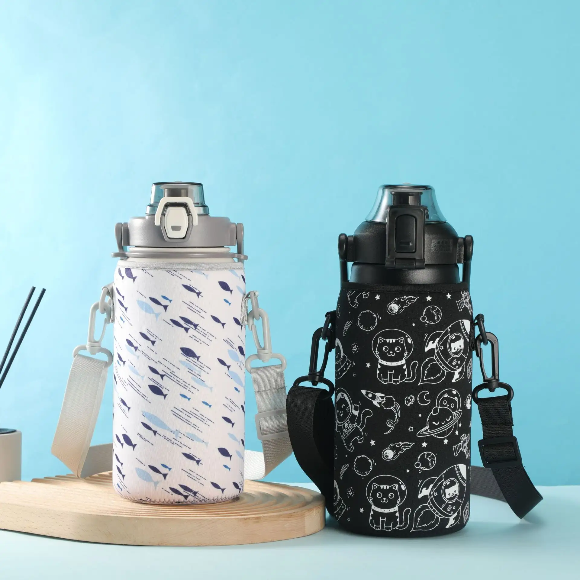 Zxx322 Flask 1700ml nước Jug thép không gỉ lớn chai nước 2 lít cách nhiệt căng tin cách nhiệt cup Bìa