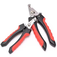 Ciseaux à ongles pour animaux de compagnie en acier inoxydable à lame tranchante, vente en gros d'usine OEM, coupe-ongles portable pour chats et chiens avec lime à ongles