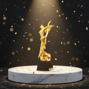Trofeo in Cristallo K9 Inciso con Logo Personalizzato, Placcato in Oro, Artigianale, Stile Sportivo Moderno, Vendita all'Ingrosso - Product Image 5