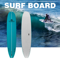 Planche de surf souple HARUYAMA en HDPE avec mousse EPS, dessus souple vert, pont en époxy, planche de paddle gonflable pour l'école de surf, logo personnalisé
