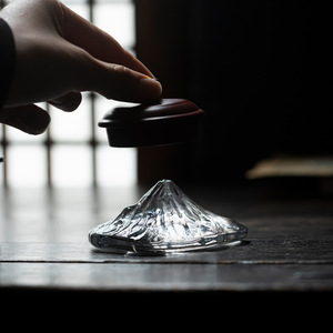 Crystal Glass Mount Fuji Incense Holder Hand-made Transparent Incense Burner Zen <b>Home</b> Decor Religious Use - Product Image 5