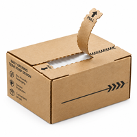 Boîte d'emballage personnalisée en carton ondulé rigide avec fermeture éclair et bande de déchirement, imprimée en couleur, réutilisable et écologique, pour envoi aérien