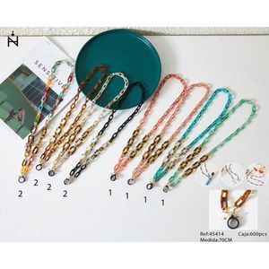 Catena di plastica con chiusura a tre maglie, 70 cm, per occhiali, catena per occhiali - Product Image 1