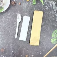 Couteau, fourchette et cuillère de 6 pouces, en matériau Plastarch (PSM), pour les déjeuners scolaires, les pique-niques, les fêtes, jetables