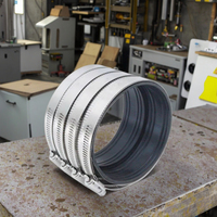 Collier de serrage en acier inoxydable, colliers de serrage pour double tuyau, type A, sans raccord, pour utilisation industrielle, assemblage de drainage