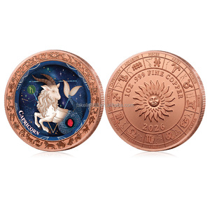 Moneta Commemorativa in Rame Puro 1 oz 999, <span class=keywords><strong>Segno</strong></span> Zodiacale <span class=keywords><strong>Ariete</strong></span>, 12 Segni Zodiacali, Moneta da Collezione, Souvenir, Regalo, Vendita all'Ingrosso - Product Image 4