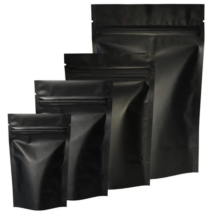 उच्च गुणवत्ता वाले एल्यूमिनियम फ़ॉइल पैकेजिंग बैग प्रूफ पाउच ब्लैक हीट सील कस्टम ग्रेड मायलर बैग