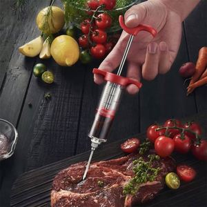 Jeringa Inyectora de Carne Negra Ecológica de Plástico al por Mayor con 3 Agujas para Marinado para Cocina Doméstica y Restaurantes, Kit de Barbacoa - Product Image 3