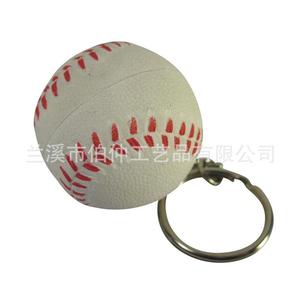 Llavero de béisbol Nbc Sports, material de PU, anillo de acero inoxidable, juguete portátil, color blanco - Product Image 3