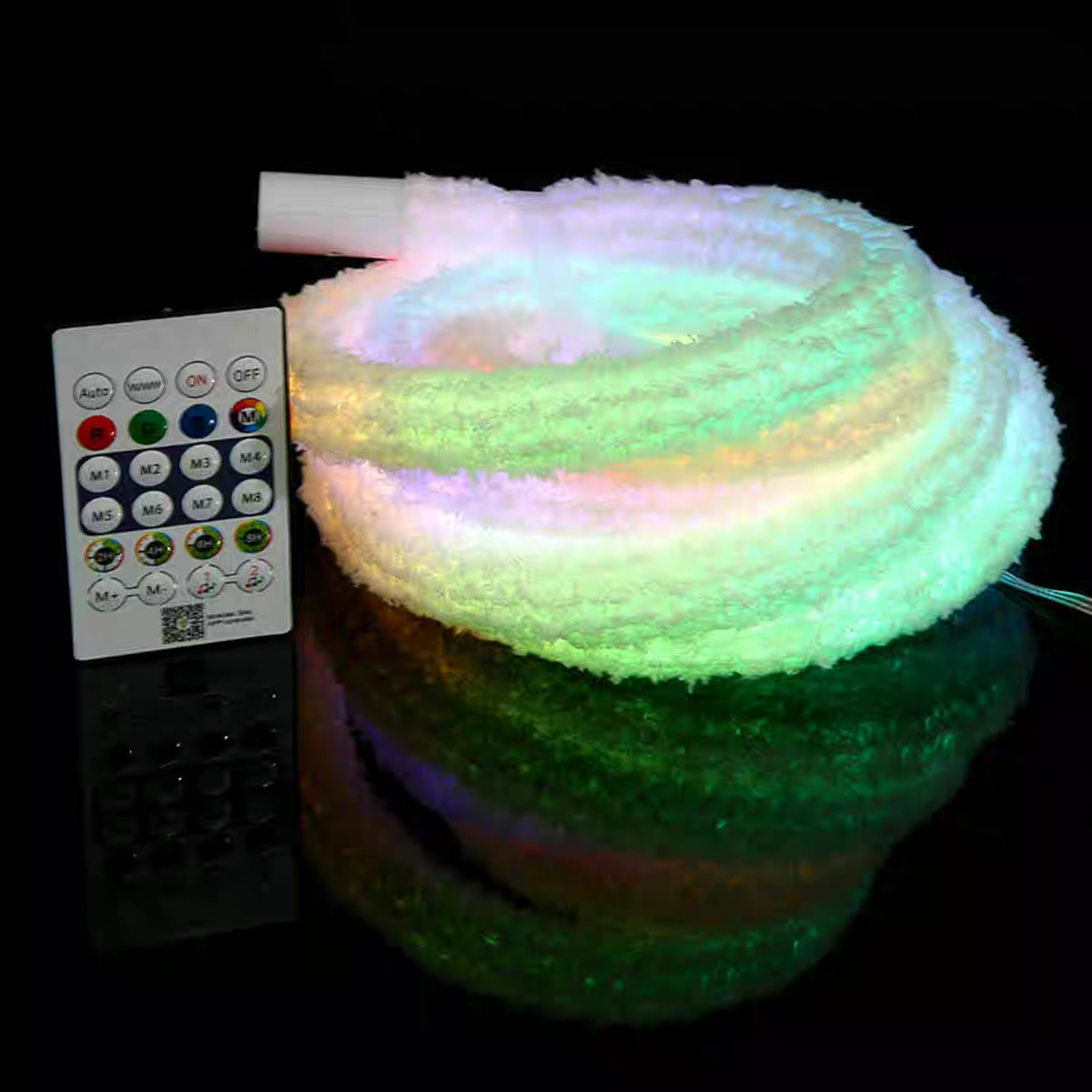 LED Flexible Dream Color Light Strip, 360° Royal Velvet Braided Light, RGB Dream Color Neon Light, Linear Light