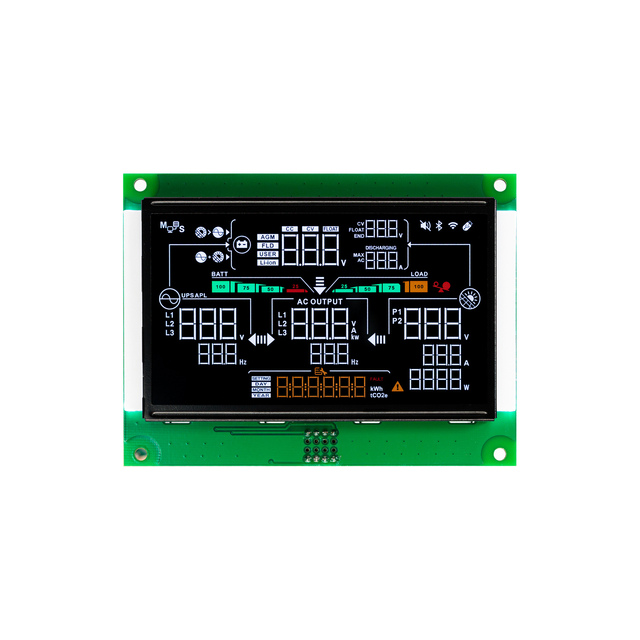 Industrial LCD Display Panel for UPS Energy Storage Inverter, Digital Parameter Monitoring LCM, Customizable