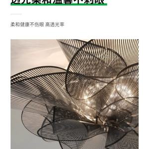 LE Nordic Bedroom Pendant Lamp Modern Dressing Room Petal <b>Light</b> Living Room Nail Salon Decorative <b>Light</b> - Product Image 5