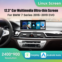 Radio para Auto con Sistema Linux de 12.3 Pulgadas para BMW Serie 7 2016 2017 2018 2019, Sistema EVO, Reproductor Multimedia, Navegación GPS, Carplay Inalámbrico