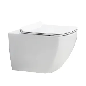 מודרני אמבטיה מושעה בב"ש קרמיקה כלים סניטריים p-מלכודת אירופאי קיר-תלוי טואלט ללא שפה תליית שירותים קערה