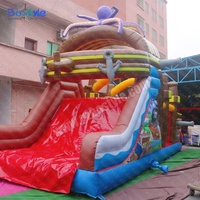 Toboggan aquatique gonflable de qualité commerciale en PVC, taille personnalisable, château gonflable, structure de saut aquatique