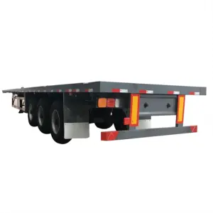 Chenlu Flatbed Trailer High Quality 30/40/50ft Flatbed Trailer 3 Axles Flatbed Semi Trailer On Sale