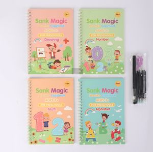 KEYBABY-Cuaderno de caligrafía con ranura mágica reutilizable, cuaderno de escritura a mano en inglés para preescolar, papel con logotipo personalizado - Product Image 1