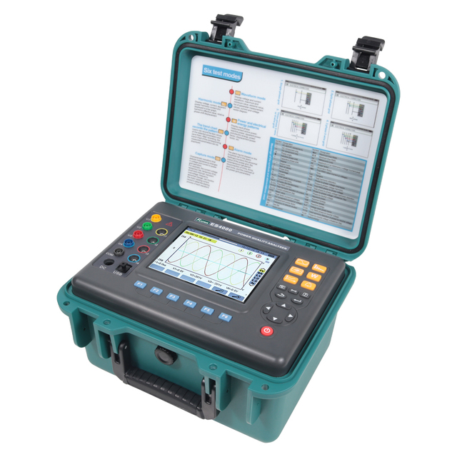 FUZRR ES4000 3-Phase Power Quality Analyzer Updated Power Electric Energy Tester Analyzer