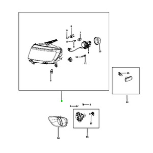 ไฟหน้ารถจี๊ป คอมพาส แพทริออต รุ่น 68185341AB 68185340AB แบบฮาโลเจน ซีนอน สำหรับรุ่นปี 2013-2017 - Product Image 4