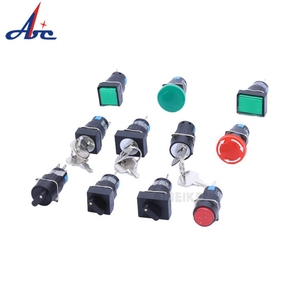 Venta caliente ABILKEEN H = 3,2mm Diámetro 7,9mm Botón rojo Tipo OFF-ON Interruptor de botón de plástico con terminales de soldadura de 2 pines - Product Image 3