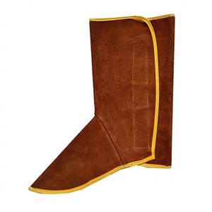 Cubrebotas Profesionales de Cuero de Vacuno Dividido Soldado, Ecológicos, Anticorte, Anticalor, Impermeables y con Protección Contra Incendios - Product Image 1