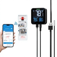 Termómetro Inteligente WiFi para Refrigerador Tuya, Registro de Datos Inalámbrico, Exportación, Alerta de Temperatura Anormal Alta y Baja, Notificación por Aplicación