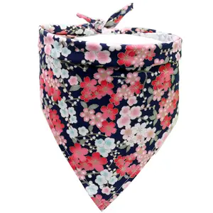 Pañuelo triangular de estilo japonés para mascotas, nuevo diseño, 100% algodón, suave, bonito