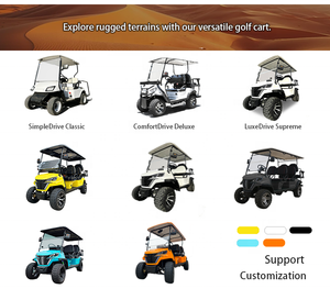 Nouveau chariot de golf électrique 2 + 2 quatre places voiturette de golf pneus de buggy de plage - Product Image 5