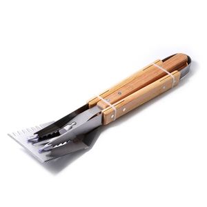 Nouvel ensemble d'accessoires de barbecue en acier inoxydable 3 pièces avec manche long, outils plats écologiques pour les meilleurs chefs, restaurants et activités de plein air - Product Image 1