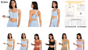 Großhandel Schweißableitende Atmungsaktive Schnelltrocknende <span class=keywords><strong>Fitness</strong></span> Nahtlose Sportbekleidung Damen-Sport-BHs - Product Image 4