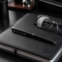 Stylo publicitaire personnalisé avec logo QR code gravé, en carbone, pour cadeau promotionnel d'entreprise ou de bureau