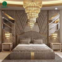 Moontree Mobilier moderne pour hôtel Projet d'hôtel 5 étoiles sur mesure Mobilier de chambre à coucher pour hôtel de luxe Ensemble de chambre à coucher