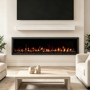 Chimenea Eléctrica Ultrafina Empotrada o de Pared, Chimenea Lineal con Llama LED para Hoteles y Proyectos Comerciales - Product Image 2