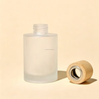 Vente en gros de bouteilles de diffuseur de roseau en verre vide de 80ml avec bouchon à bille de volatilisation de boue de diato