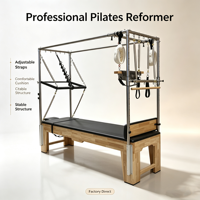 Lit de Pilates Cadillac MJD M201A en chêne, matériau durable, boîte en bois, utilisation domestique et commerciale, entraînement de yoga, fitness, musculation