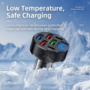 Chargeur de voiture USB-C 100W avec moniteur de tension LED, vente chaude pour <span class=keywords><strong>iPhone</strong></span> 17 16 15 Samsung S26 S25 Ultra, <span class=keywords><strong>prise</strong></span> d'alimentation sûre et stable - Product Image 4