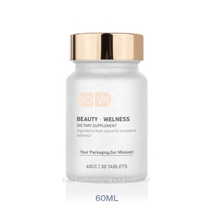 ขวดแก้วฝ้าปากกว้างสำหรับยา ขนาด 60 มล. 100 มล. 120 มล. สำหรับบรรจุแคปซูล ยาเม็ด วิตามิน ฝาสี<span class=keywords><strong>ท</strong></span>องพร้อมซีลฟอยล์ - Product Image 1