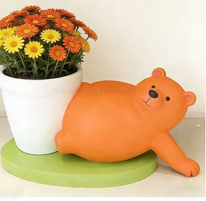 Y883 Joli banc-sculpture Ours moderne multifonctionnel et imperméable pour plantes, idéal pour l'intérieur et l'extérieur, salon, école - Product Image 3