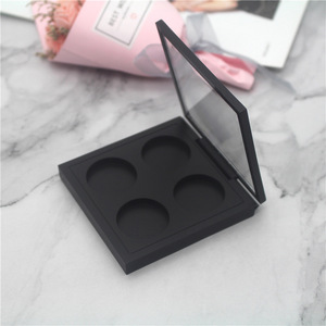 Matte Black Magnetic Clasp 4-Round Eyeshadow Palette M Series <b>Style</b> 4 Colors 26.5mm High Pigment Cosmetic Packaging - Product Image 3