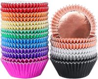 Vente en gros d'usine de moules à cupcakes en papier d'aluminium, personnalisation de moules à muffins colorés pour la cuisson, papier de qualité alimentaire et anti-graisse, moules à pâtisserie
