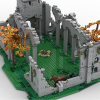 Set de Construcción de Iglesia de la Serie Arquitectura Fantástica, Bloques de Plástico, Mini Ladrillos, Modelo de Juguete, Adorno de Escritorio para Mayores de 14 Años