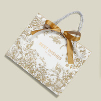 Sacs en papier laminé de luxe écologique Sacs d'emballage en papier cadeau d'art fourre-tout impression complète pour cadeau