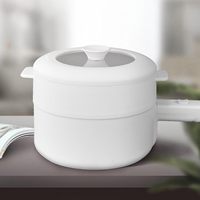 Marmite Électrique Domestique 3L Antiadhésive, Bol à Nouilles Rapides, Chauffage Rapide 800W, Mini Hot Pot Portable, Poêle Électrique